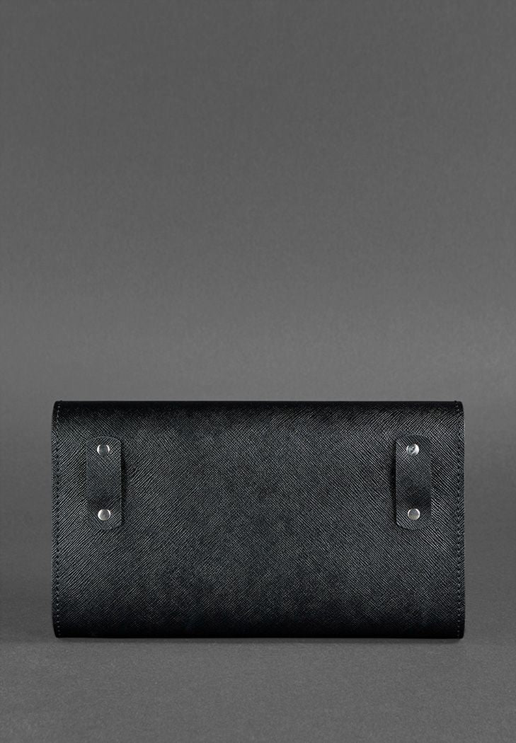 Women's leather transformer bag, black