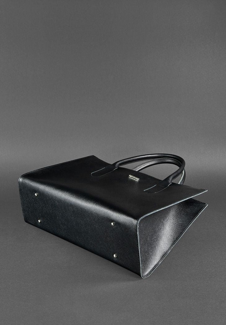 Leather women's bag Shopper black Blackwood