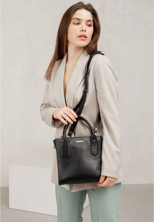 Blackwood black leather women's crossbody bag