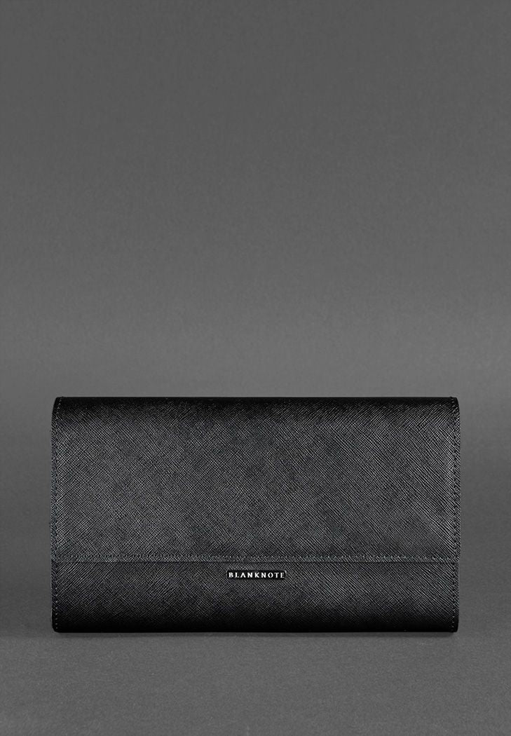 Women's leather transformer bag, black