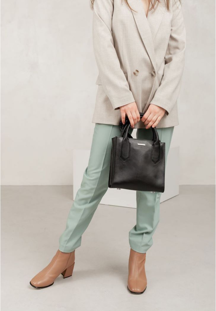 Blackwood black leather women's crossbody bag